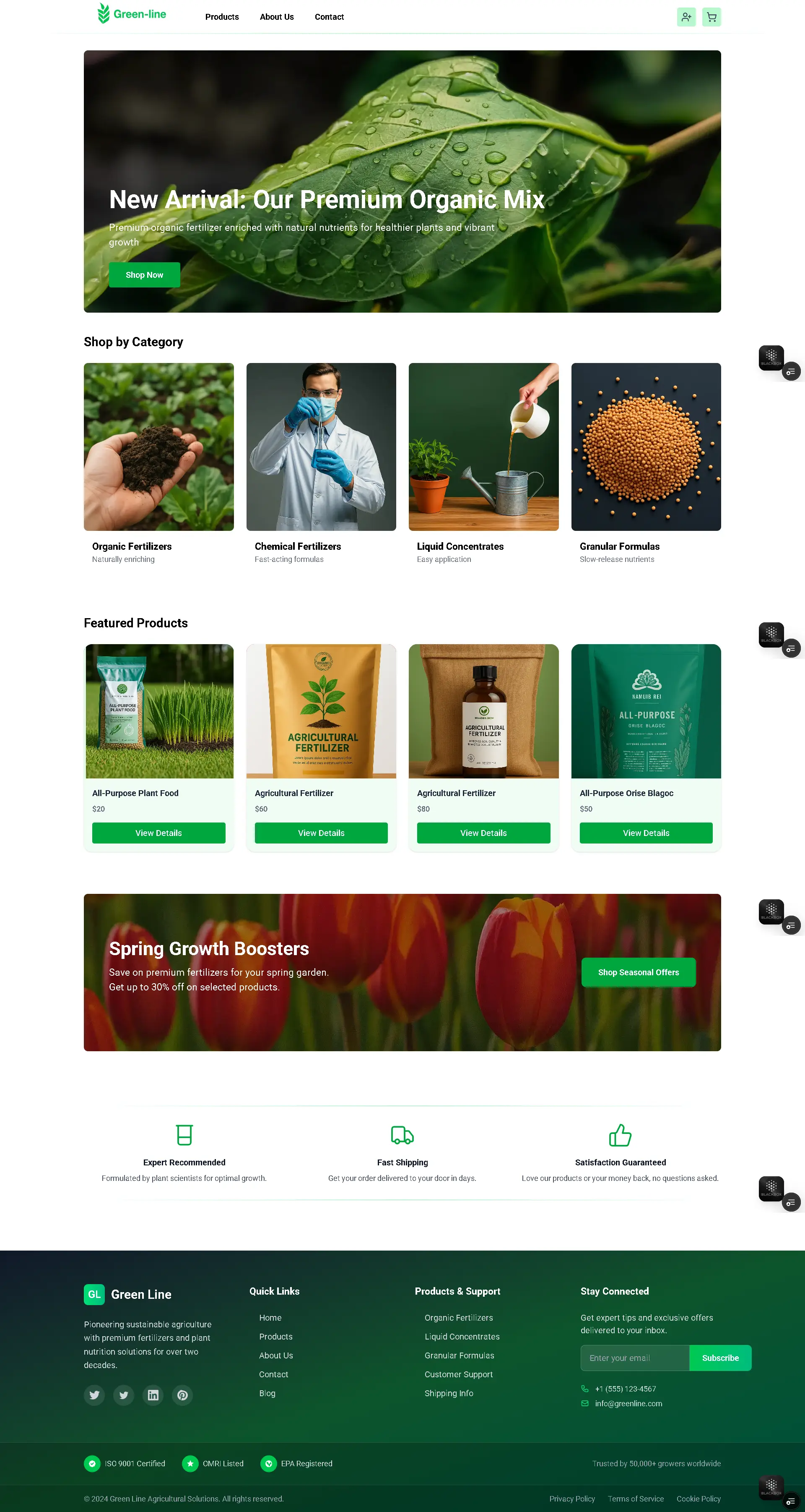 Greenline - Agricultural E-commerce Platform