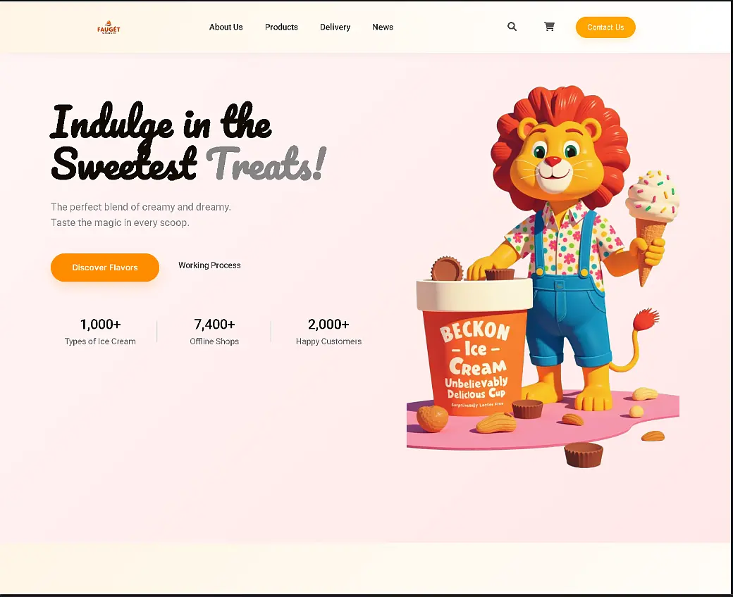 Ice Cream Delight Website