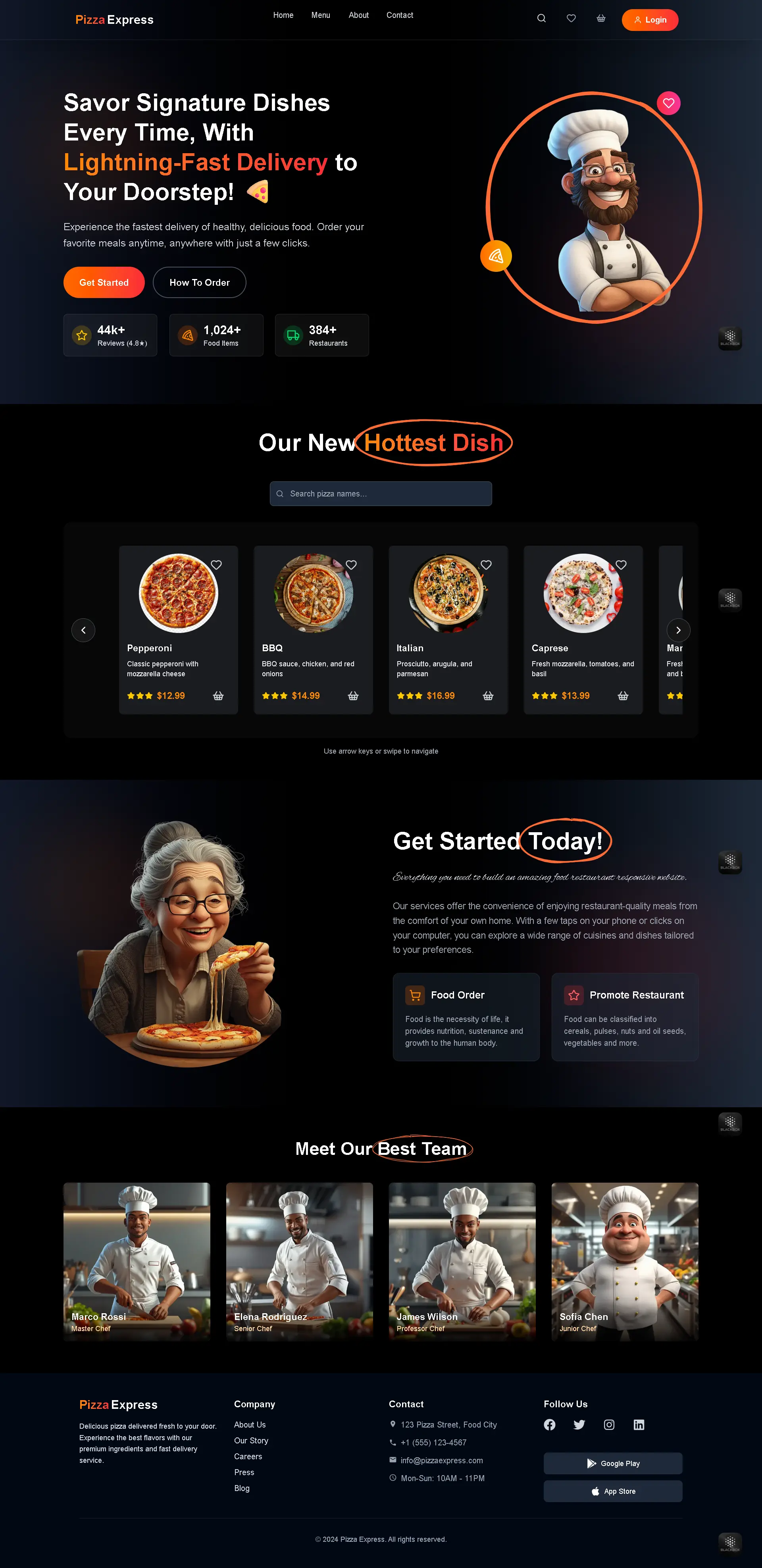 Pizza Ordering App – Modern Responsive Application